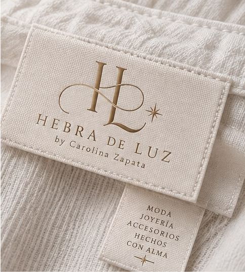 Etiqueta bordada Hebra de Luz by Carolina Zapata